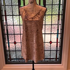 LA hearts size large silver Velvet cocktail dress